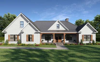 Modern Farmhouse House Plan #7568-00011 Elevation Photo