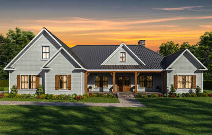 Modern Farmhouse House Plan #7568-00011 Elevation Photo