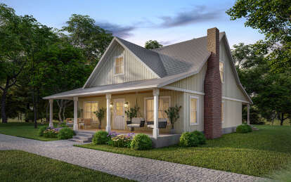 Modern Farmhouse House Plan #7568-00012 Elevation Photo