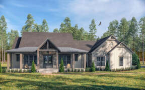 Modern Farmhouse House Plan #041-00327 Elevation Photo