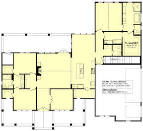 Main Floor w/ Basement Stair Location for House Plan #041-00327