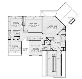 Craftsman Plan: 3,547 Square Feet, 5 Bedrooms, 4 Bathrooms - 699-00374