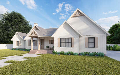 Modern Farmhouse House Plan #7568-00019 Elevation Photo