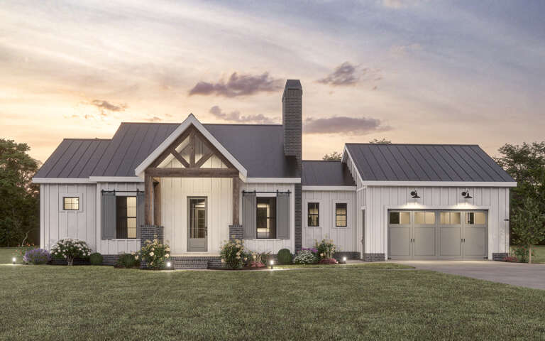 Modern Farmhouse House Plan #009-00356 Elevation Photo