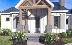 Modern Farmhouse House Plan #009-00356 Elevation Photo