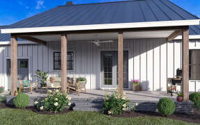 Modern Farmhouse House Plan #009-00356 Elevation Photo