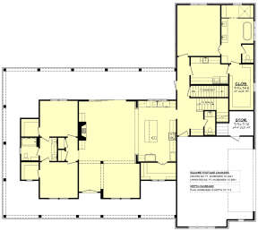 Main Floor w/ Basement Stair Location for House Plan #041-00328
