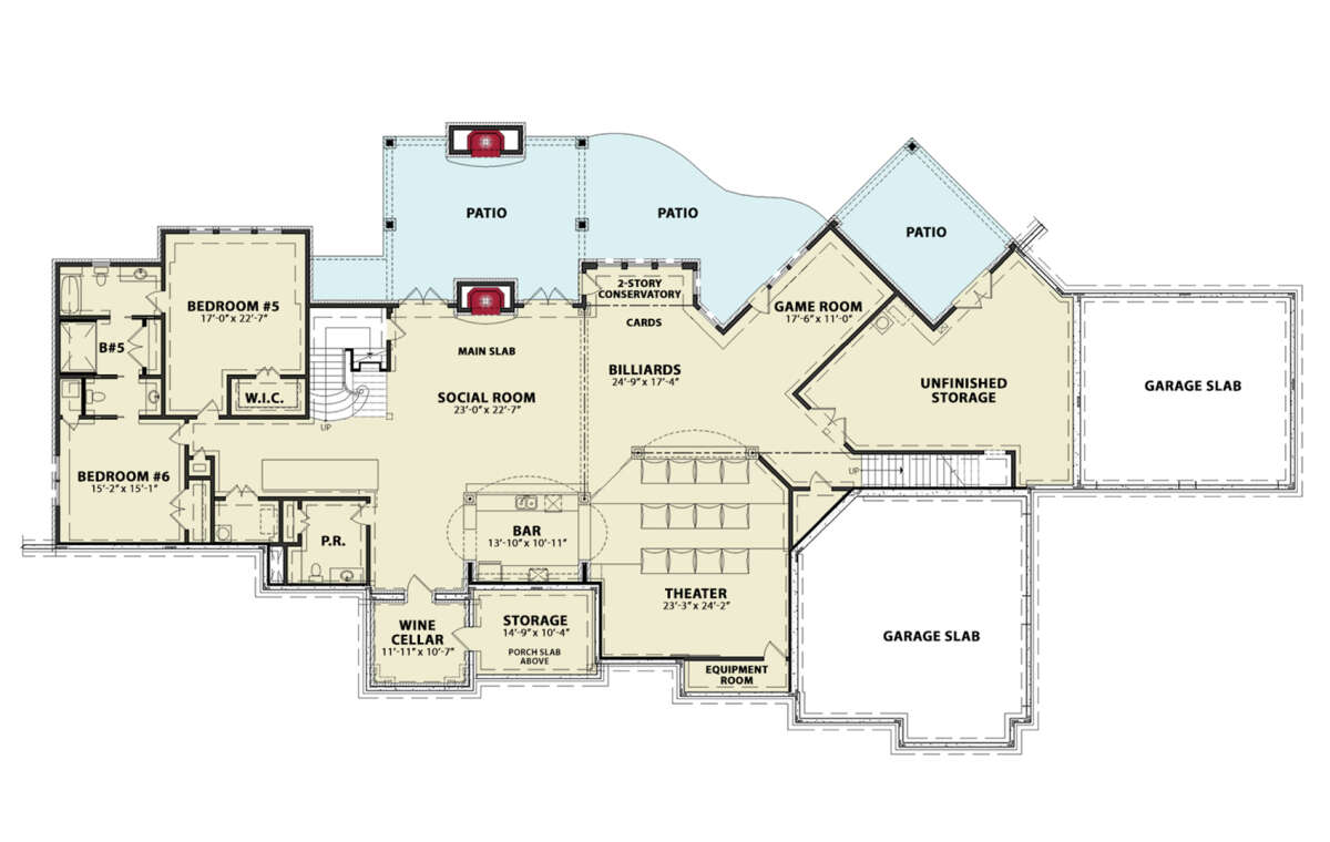 Basement for House Plan #699-00375