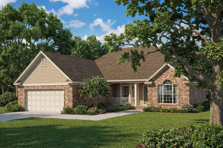 House Plan House Plan #2926 Angled Front Elevation