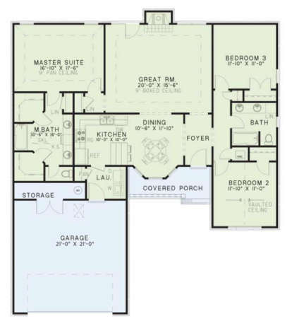 Main Floor  for House Plan #110-00059