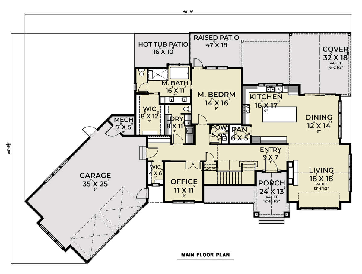 Main Floor  for House Plan #2464-00100