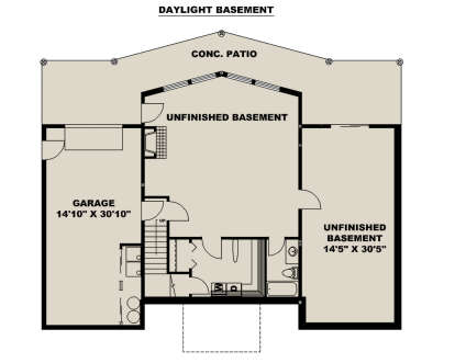 Basement for House Plan #039-00730