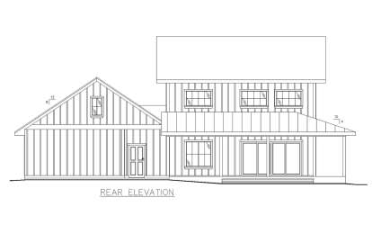 Modern Farmhouse House Plan #039-00731 Elevation Photo