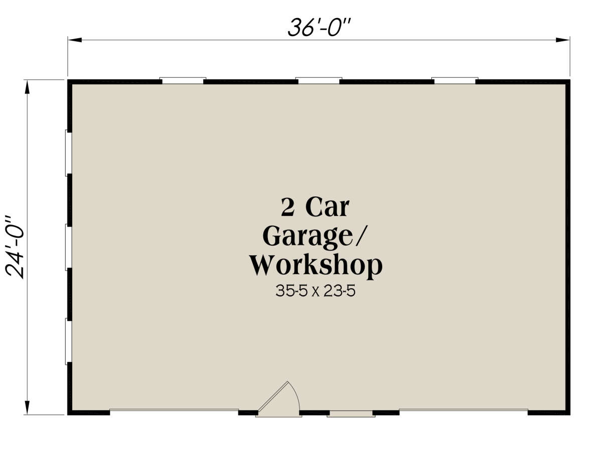 Garage Floor for House Plan #009-00357
