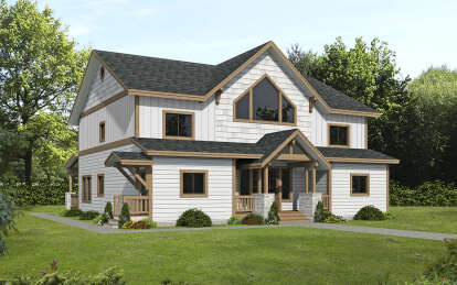 House Plan House Plan #29267 Angled Front Elevation