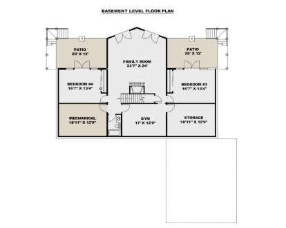 Basement for House Plan #039-00735