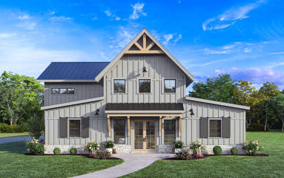 Barn House Plan #009-00358 Elevation Photo