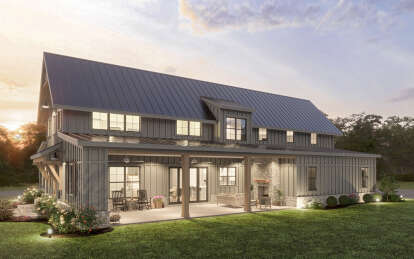 Barn House Plan #009-00358 Elevation Photo