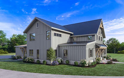 Barn House Plan #009-00358 Elevation Photo