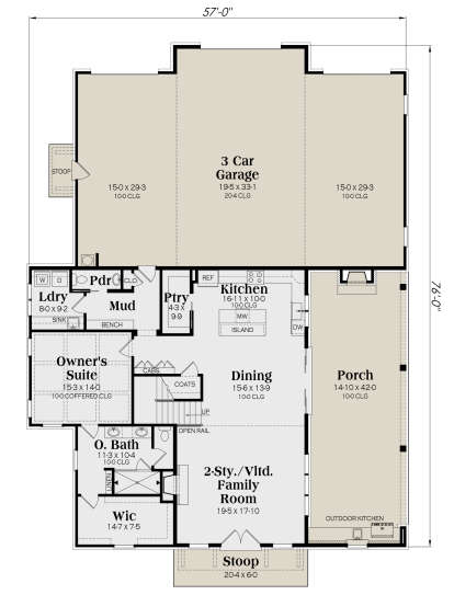 Main Floor  for House Plan #009-00358