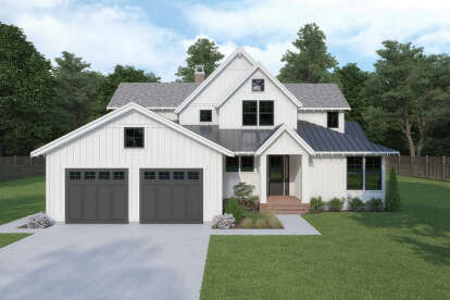 Modern Farmhouse House Plan #2464-00101 Elevation Photo