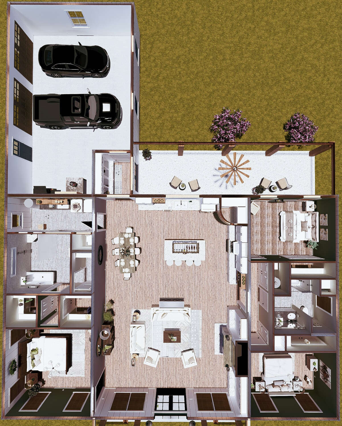 Barn Plan: 2,460 Square Feet, 3 Bedrooms, 2 Bathrooms - 1776