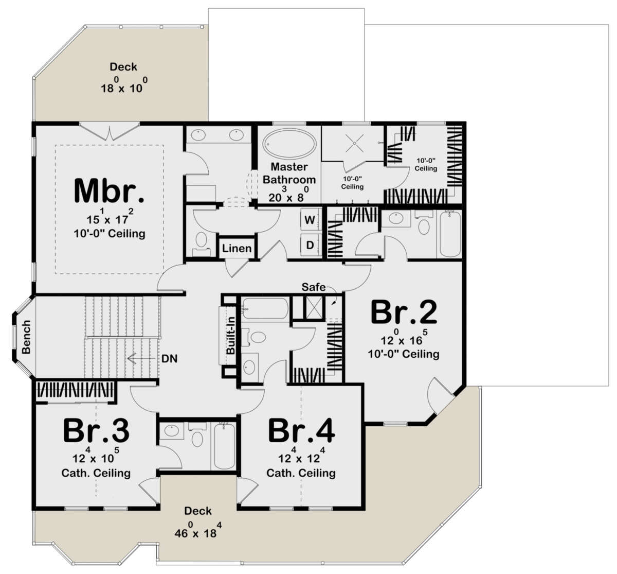 Second Floor for House Plan #963-00797