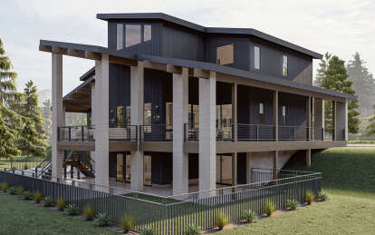 Modern House Plan #963-00798 Elevation Photo