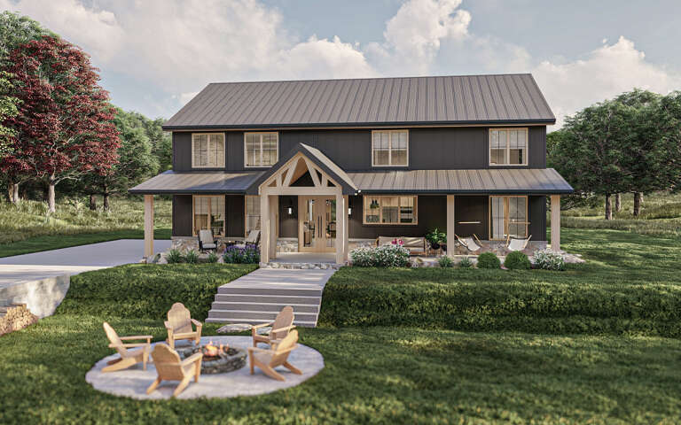 House Plan House Plan #29280 Angled Front Elevation