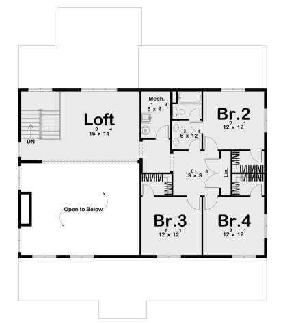 Second Floor for House Plan #963-00799