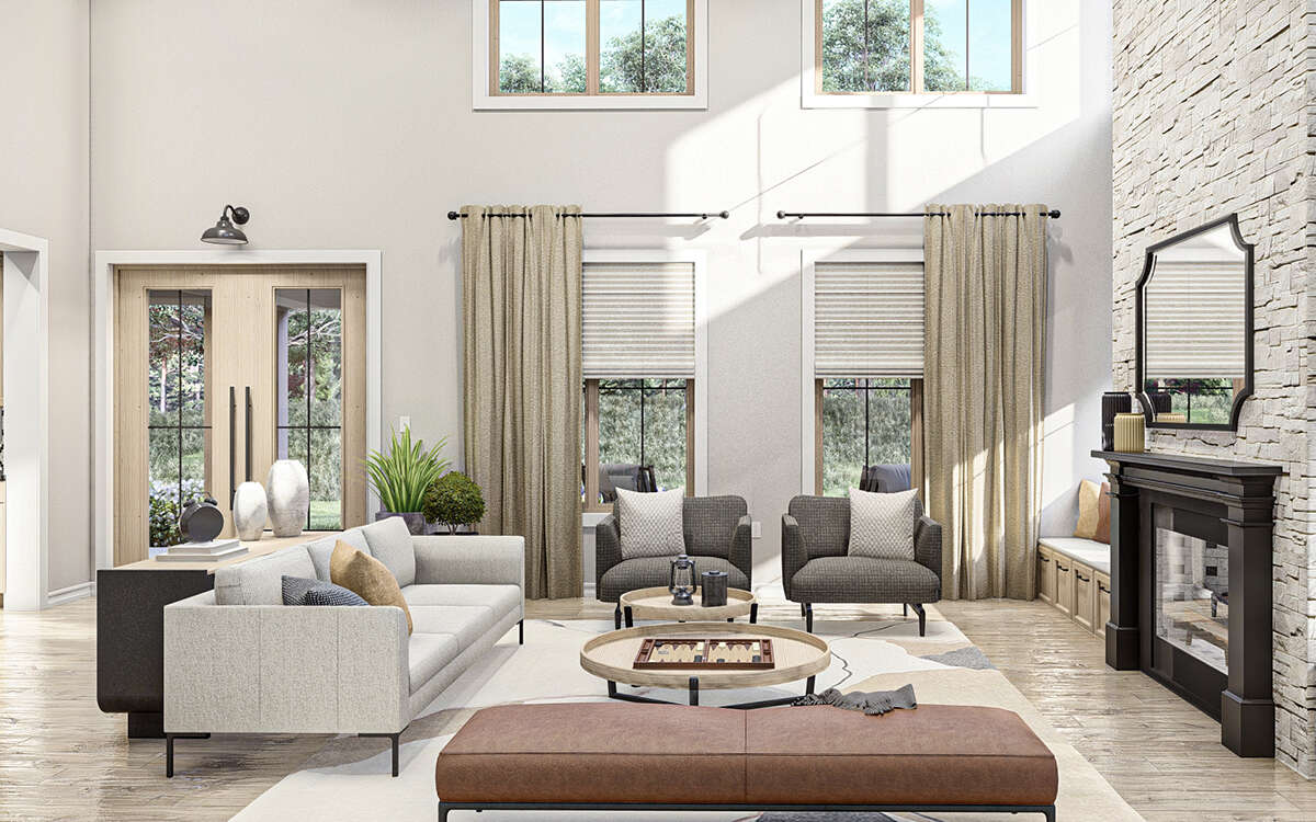 Craftsman Plan: 3,303 Square Feet, 4 Bedrooms, 2.5 Bathrooms - 963-00799