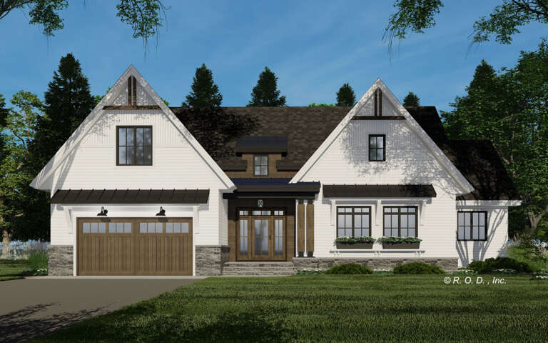 Modern Farmhouse House Plan #098-00383 Elevation Photo