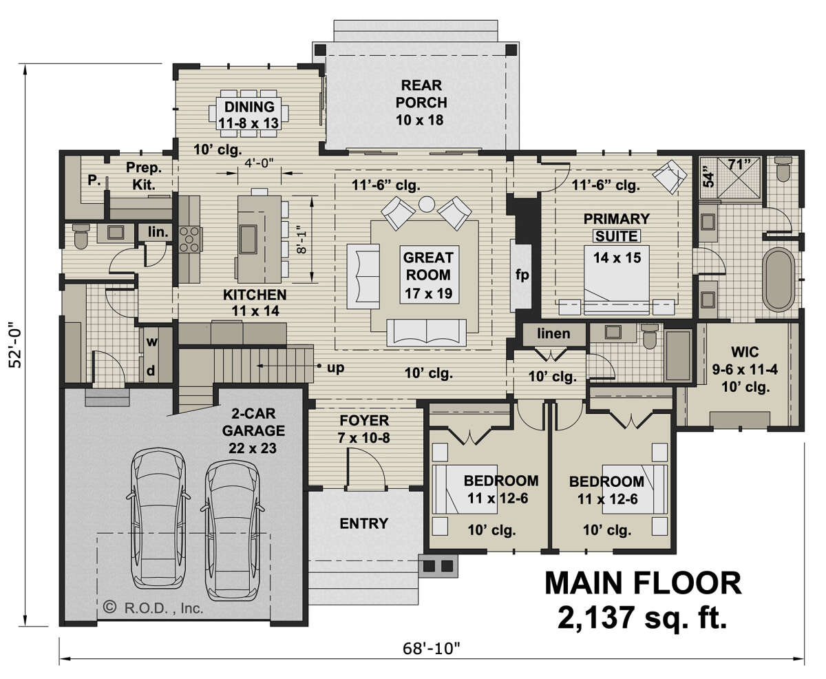 Main Floor  for House Plan #098-00383