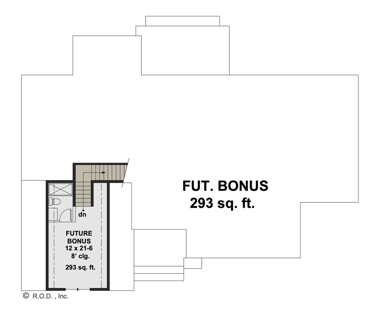 Bonus Room for House Plan #098-00383