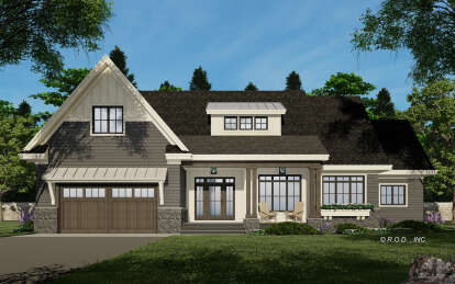 Modern Farmhouse House Plan #098-00384 Elevation Photo