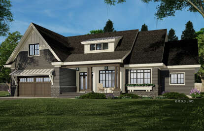 Modern Farmhouse House Plan #098-00384 Elevation Photo