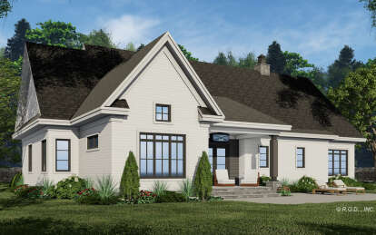 Modern Farmhouse House Plan #098-00385 Elevation Photo