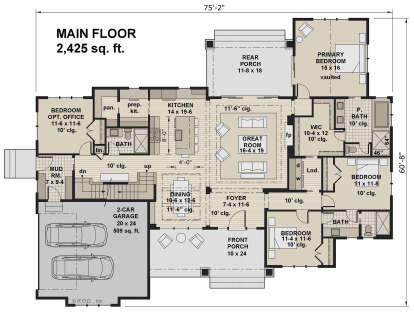 Main Floor  for House Plan #098-00385