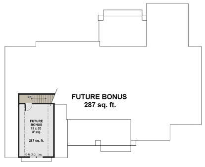 Bonus Room for House Plan #098-00385