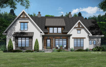 Modern Farmhouse House Plan #098-00386 Elevation Photo