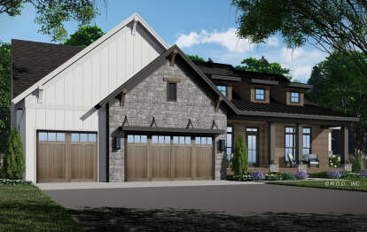 Modern Farmhouse House Plan #098-00387 Elevation Photo
