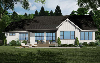 Modern Farmhouse House Plan #098-00387 Elevation Photo