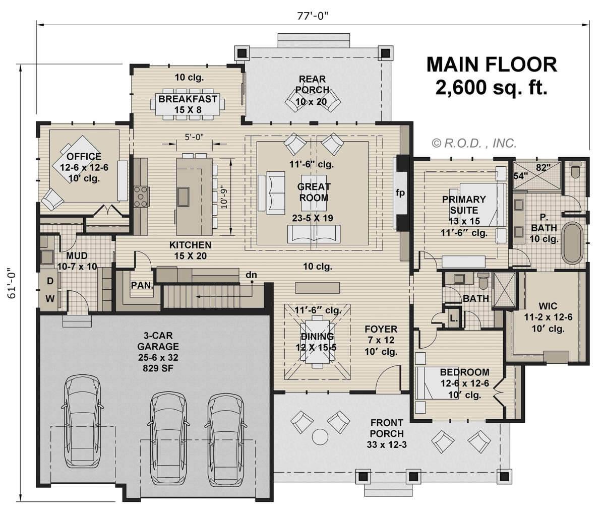 Main Floor  for House Plan #098-00387