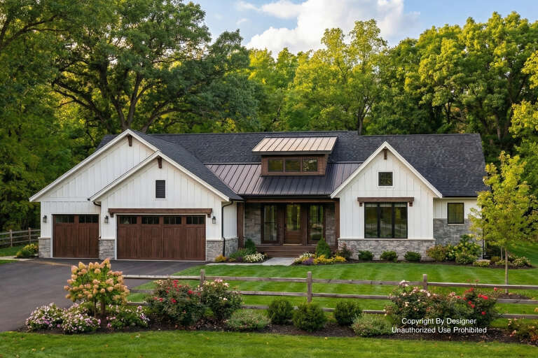 House Plan House Plan #29288 Angled Front Elevation