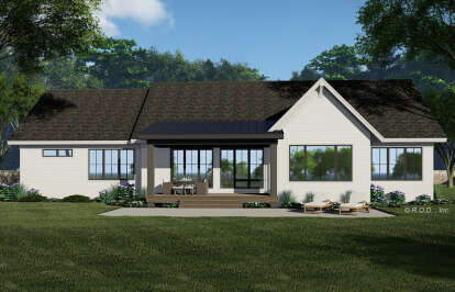 Modern Farmhouse House Plan #098-00389 Elevation Photo