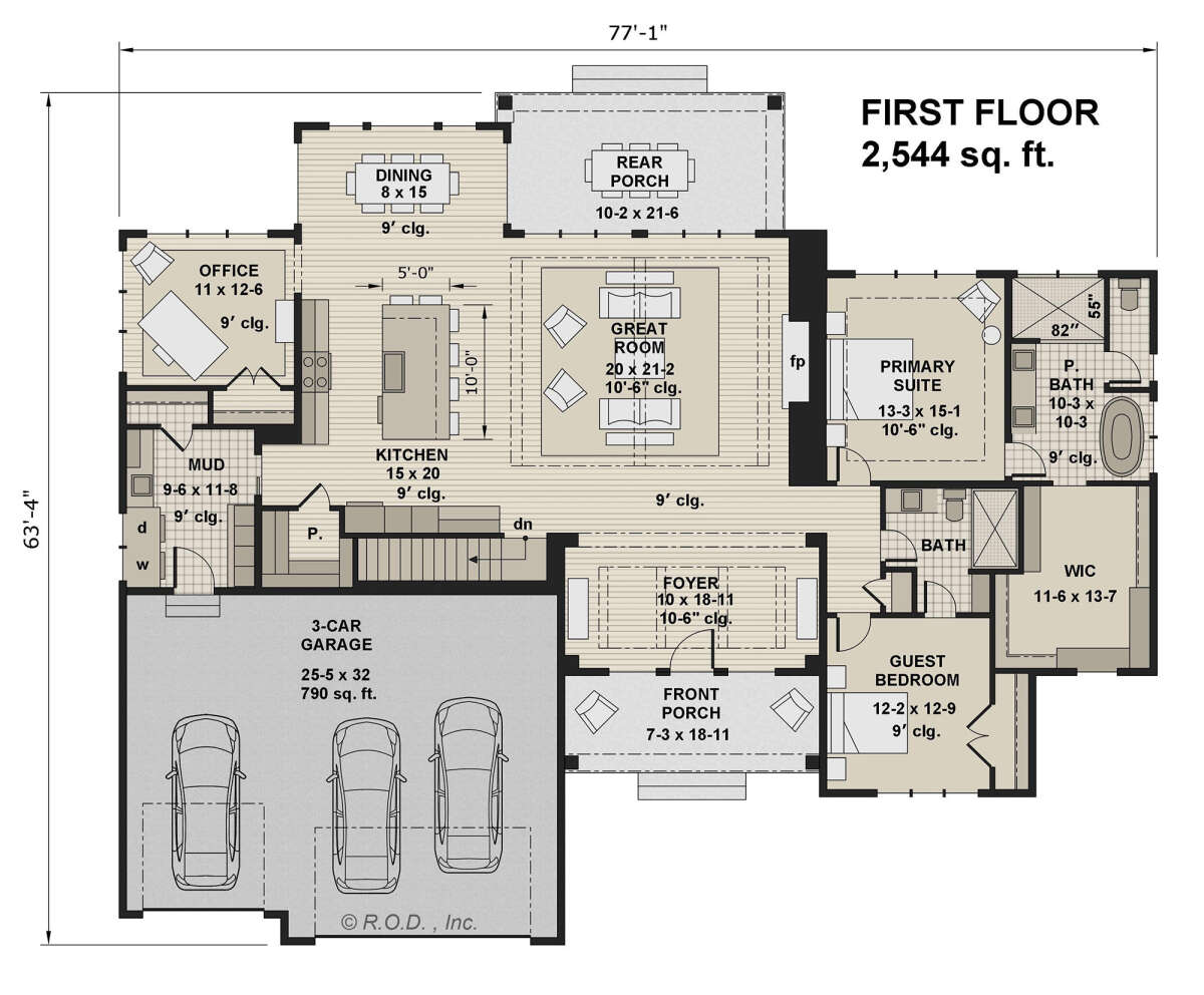 Main Floor  for House Plan #098-00389