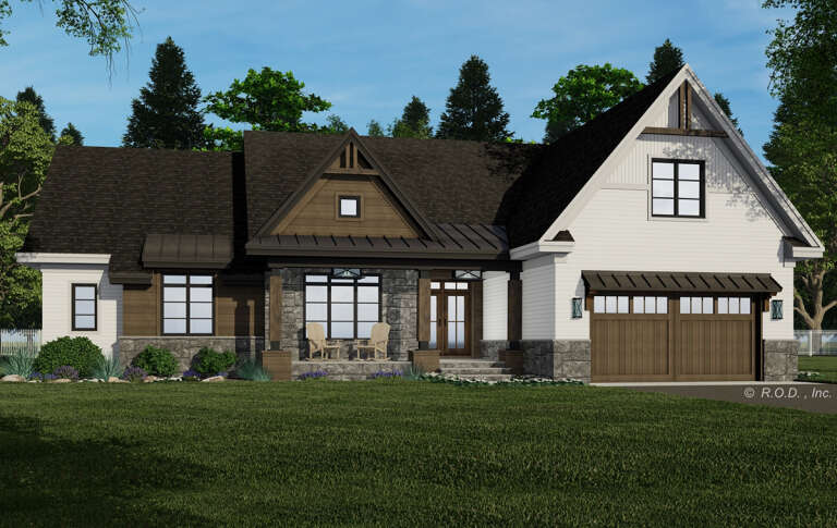 House Plan House Plan #29290 Angled Front Elevation