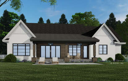 Modern Farmhouse House Plan #098-00391 Elevation Photo