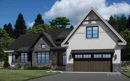Modern Farmhouse House Plan #098-00392 Elevation Photo