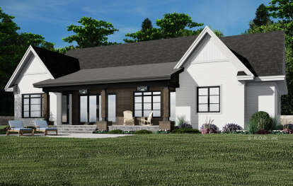 Modern Farmhouse House Plan #098-00392 Elevation Photo